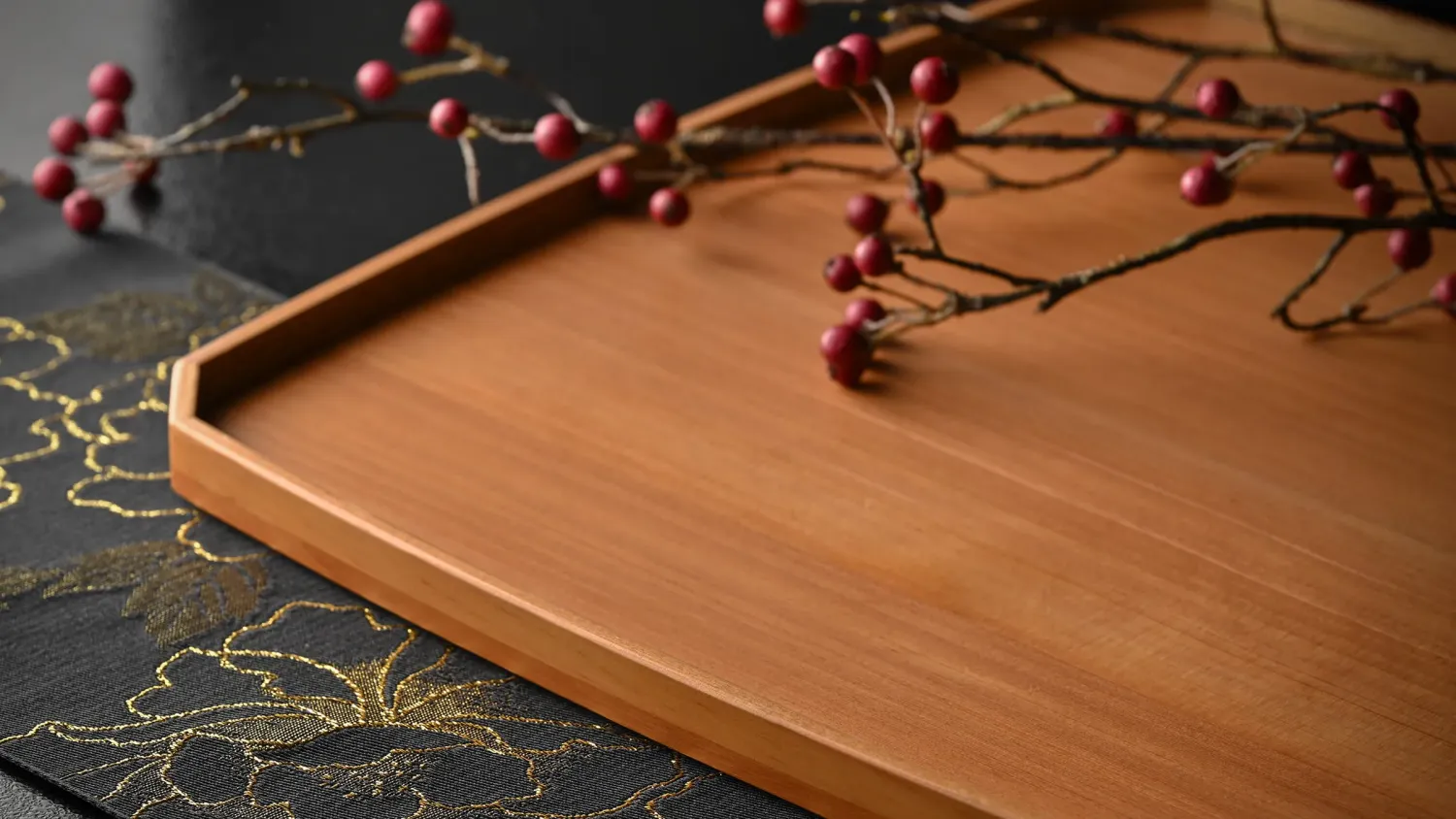 白木隅切り折敷